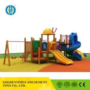 Manufacture Sale Wooden Style Plastic Tube Slide Playground