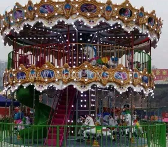 Factory Price Shopping Mall Kiddie Rides Family Game Romantic Merry-Go-Round Carousel Ride