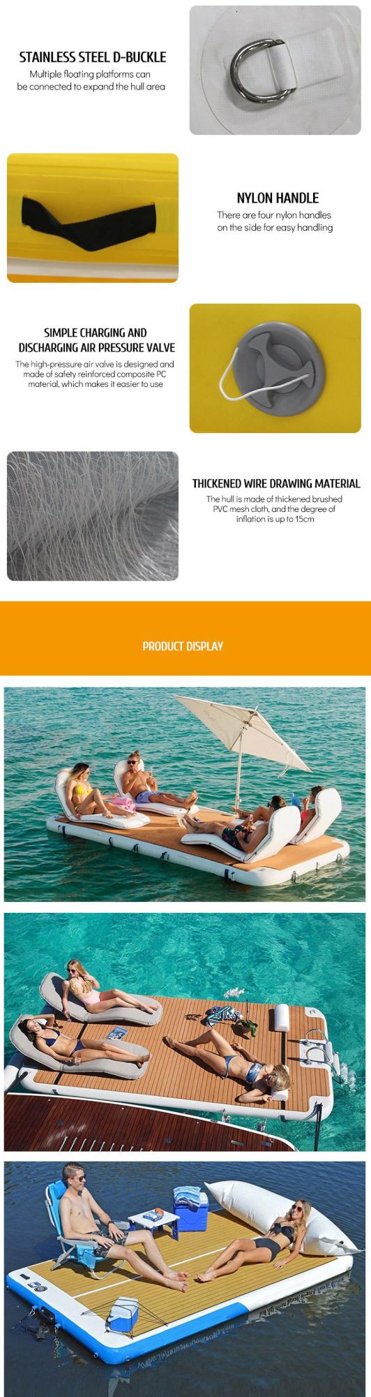 Customized Size Inflatable Dock Platform for Sale
