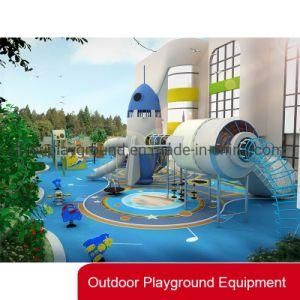 Unique Rocket Shaped Outdoor Stainless Steel Slides Children Playground