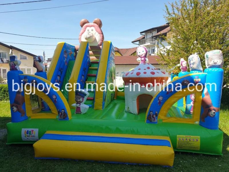 Hot Selling PVC Inflatable Water Slide Commercial Bouncer with Pool