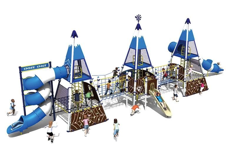 Aircraft Pyramid Ship Shape Kids Outdoor Playground Equipment Slides PE Board with Ce Approved