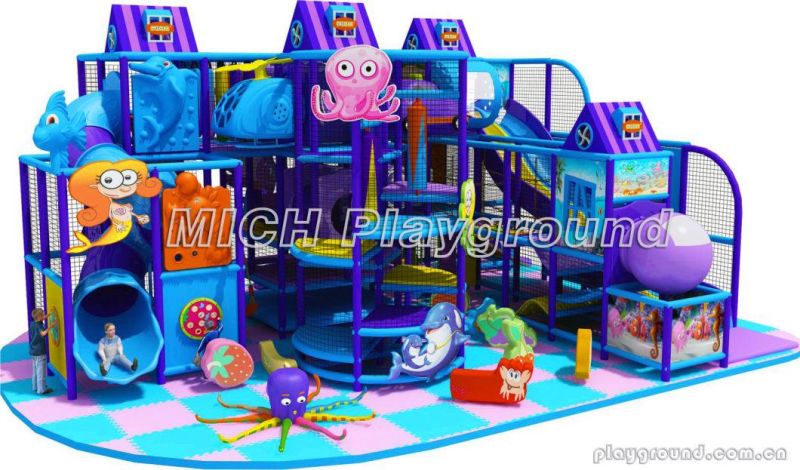 Plastic Children Indoor Playground Big Slides for Entertainment