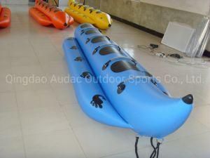 Hot Sale High Quality Entertainment Recreation 0.9mm PVC Rubber Tarpaulin Blue Color Inflatable Banana Boat