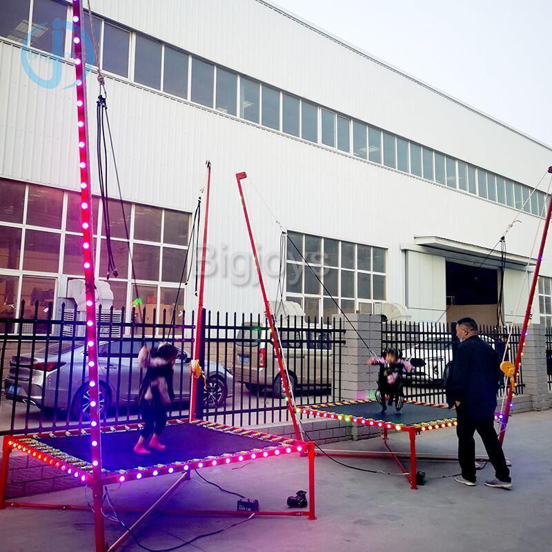 Shinning Single Bungee Jumping Big Indoor Trampoline for Children