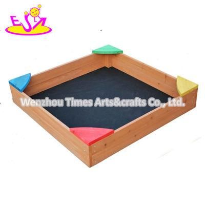 Outdoor Garden Playground Sandpit Square Wooden Sand Pit for Kids W01d158