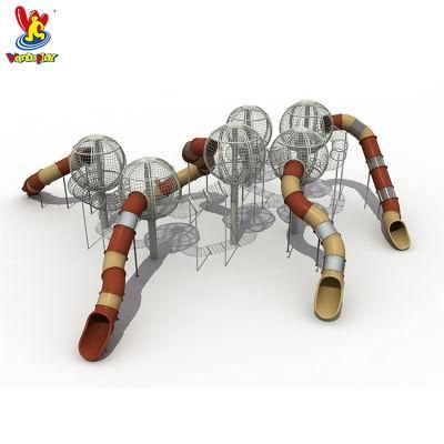Outdoor Combined Ball Tower Playground with Four Children&prime;s Slide