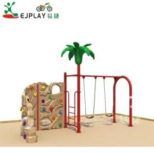 Children Rock Climbing Equipment Outdoor Climbing with Swing Set