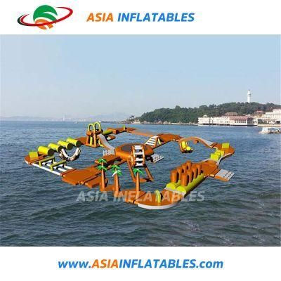 Floating Island Inflatable Aqua Water Park for Pool Lake or Sea
