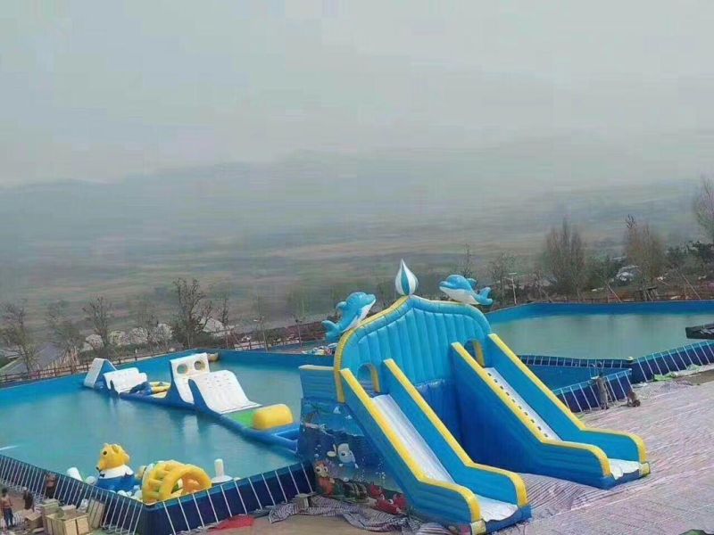 Inflatable Amusement Water Park, Inflatable Water Slide Pool Game