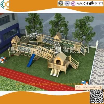 2021 Latest Outdoor Adventure Wooden Playground for Children