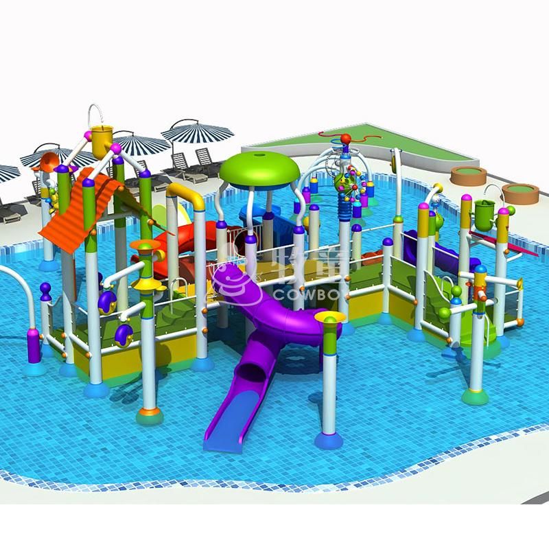 Water Spraying Playground Plastic Slide Playground Hotel Theme &Amusement