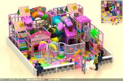 Candy Theme Pink Colorful Indoor Playground for Sale