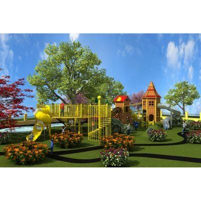 Custom Popular House Slide Commercial Wooden Outdoor Playground Equipment Amusement Park