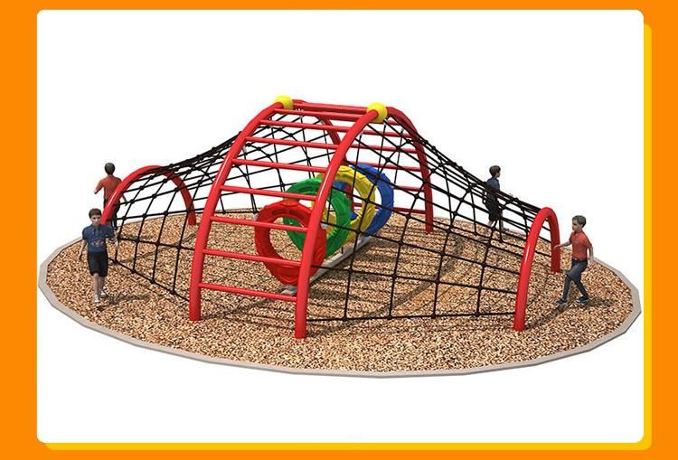 High Quality Galvanized Backyard Stair Hillside Climbing Rope Net Structures for Kids