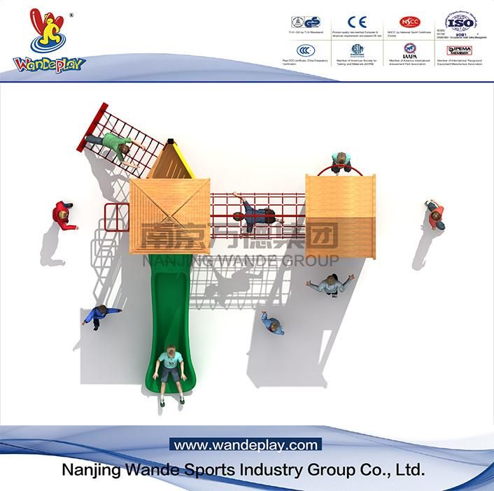 Outdoor Amusement Park Play Slide Child Slide Wood Children Play House Playground Equipment