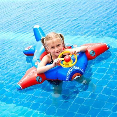Outdoor Children&prime;s Inflatable Aeroboat Ride with Steering Wheel for Water Games
