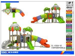 Plastic Outdoor Playground Plastic with Roofs/Slides/Plastic Panels/Stairs/Decks/Tube