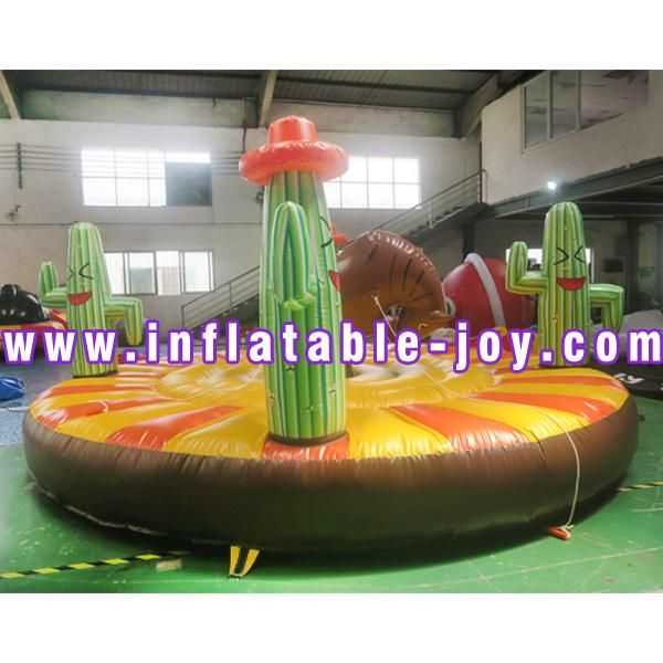 5m Inflatable Manual Rodeo Bull Rope Pull Rinding Bull Game for Kids and Adults