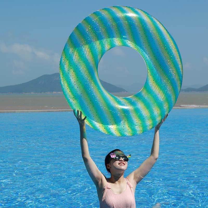 New Design PVC Water Play Toys Newest Inflatable Colorful Swim Ring for Adult