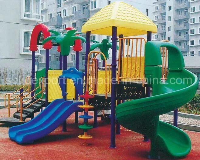 En1176 Certificated Environmental Material Community Kids Outdoor Plastic Playground Slide
