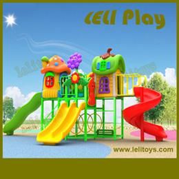 Ll-O04 Good Quality Children Outdoor Playground Plastic Slide