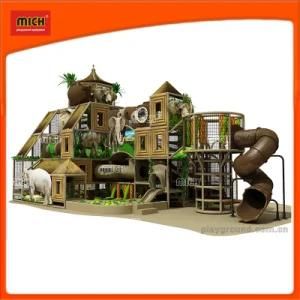 Forest Theme Playground Multi-Purpose Playground with Plastic Slide