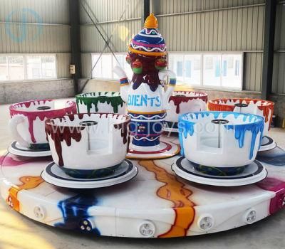 Kids Carnival Rides Fiberglass Material Amusement Park Coffee Cup Rides