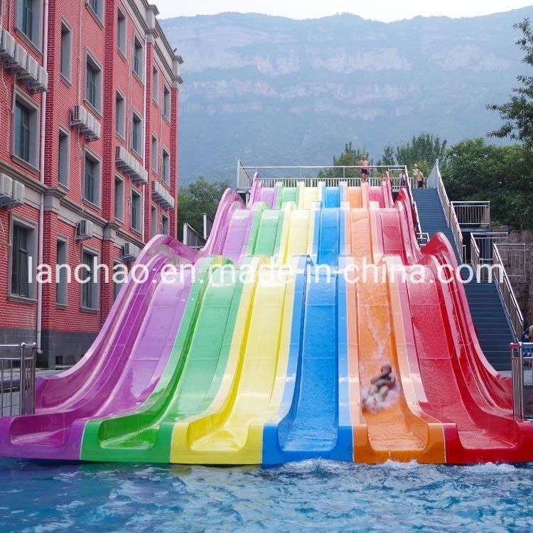 Multicolored FRP Water Slides for Pool Water Amusement Park