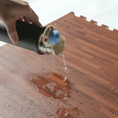 Wood Grain Floor Mat Playmat Non Toxic Interlocking EVA Foam Print Mat