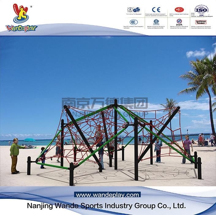 Amusement Park Plastic Slide Outdoor Rope Climbing Net Playground Equipment