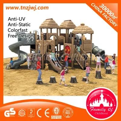 Kids Plastic Tube Slide Wood Play Ground for Sale