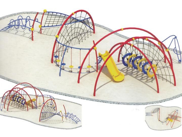 Large Size Outside Steel Climbing Playground for Kids