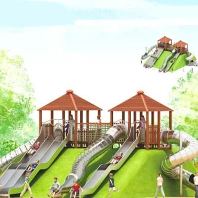 Customized Scenic Outdoor Kids Stainless Steel Slide Park Playground Equipment