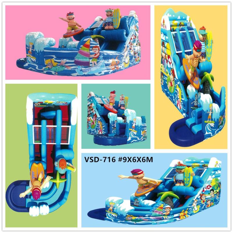 Commercial Amusement Park Inflatable Bouncy Castle with Slide