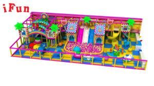 Ifunpark Popular Soft Playground Amusement Equipment Ball Pool Trampoline Kids Soft Play Pink