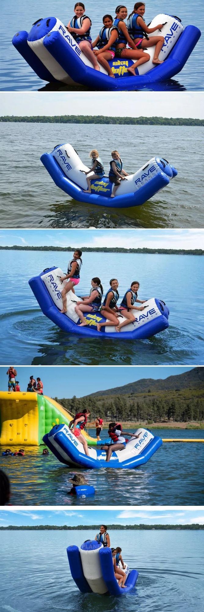 Water Games Adult Floating Inflatable Seesaw Rocker Water Totter for Sea