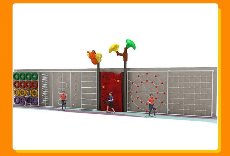 Factory Customized Preschool LLDPE Plastic Jungle Gym Outdoor Rock Climbing Wall Set for Children