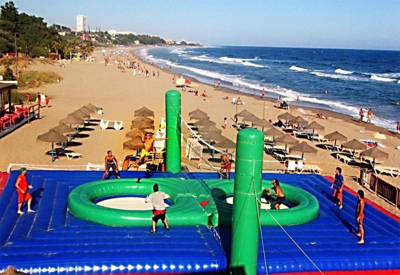 New Design Outdoor Sports Game Inflatable Bossaball Game Court