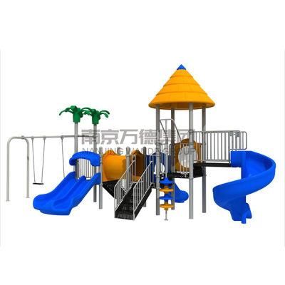 Plastic Slide Amusement Park Outdoor Playground Equipment with Swing