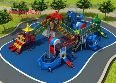 High Quality Children Outdoor Playground Plastic Combined Slides