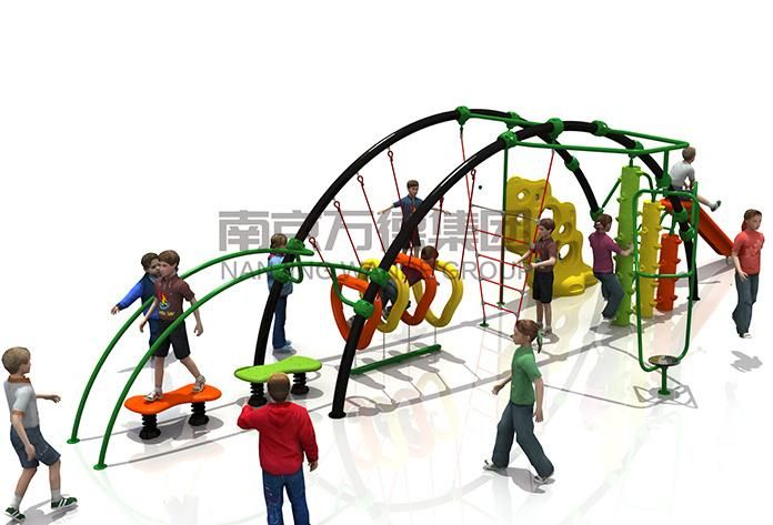 Amusement Park Playsets Kindergarten Kids Plastic Toy Children Slide Games Outdoor Rope Net Climbing Playground Equipment
