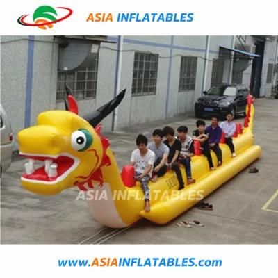 Multiple Colors Towable Ski Tube Inflatable Dragon Boat for 12 Persons