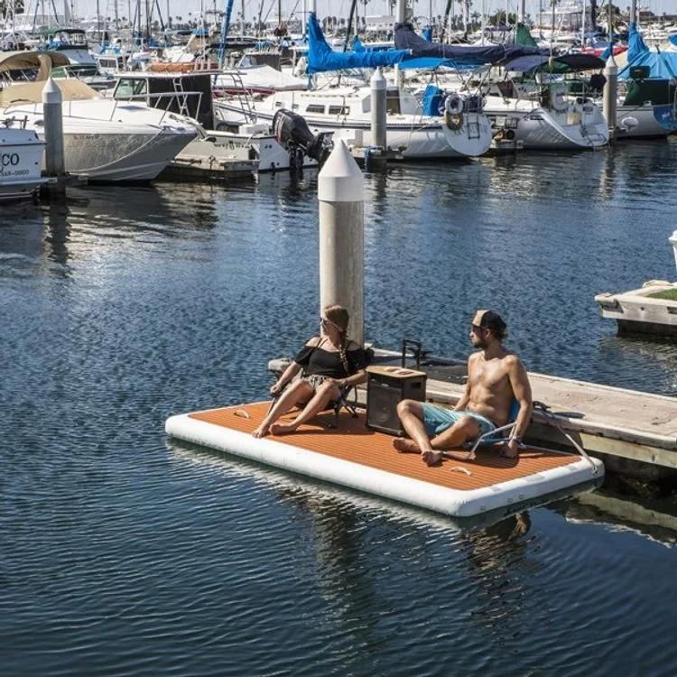 Factory Direct Floating Island Inflatable Dock for Water Sports