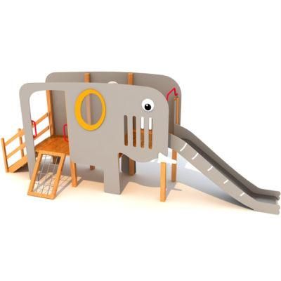 Park Wooden PE Board Slide Outdoor Kids Playground Equipment Ym94