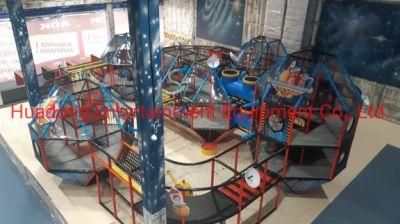 Steel Frame, Wood and PVC Material Indoor Mall Playhouse for Children