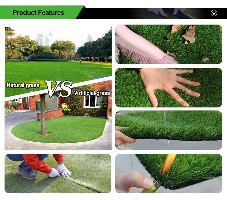 Durable Wear Resistant Flame Retardant Anti Fire Landscape Synthetic Turf