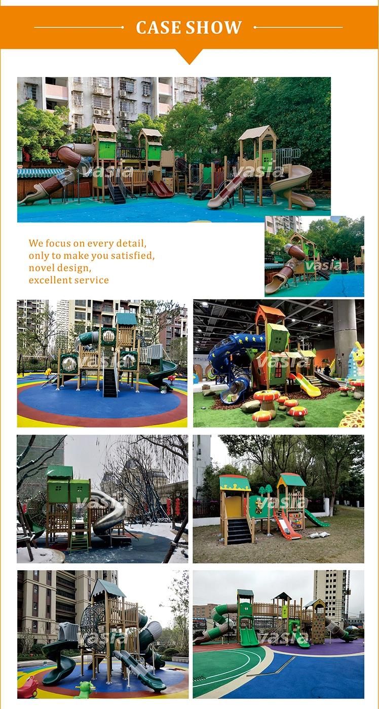 Amusement Park Popular Outdoor Children Wood Plastic Playground