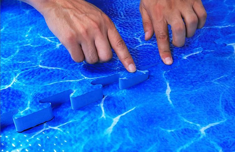 100cm Puzzle Play Foam Indoor Playground Grass Water Wood Pattern Mat