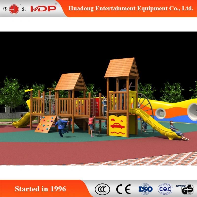 Popular Kid Slide Amusement Park Wooden Slide for Sale (HD-MZ040)